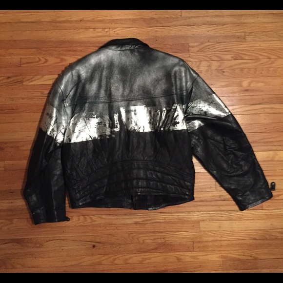 Leather Motorcycle Jacket, Men's - Picture 4 of 4